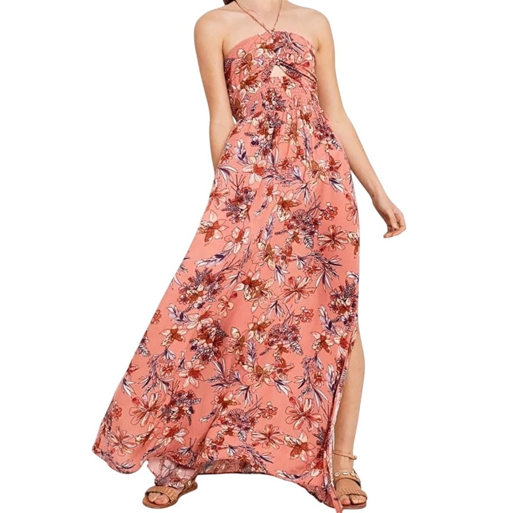 Intimately Free People‎ One Step Ahead Pink Floral Maxi Boho Dress SKUW675